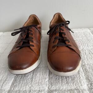 Florsheim Men's Brown Leather Comfort Lace Up Crossover Sneaker Size 13W